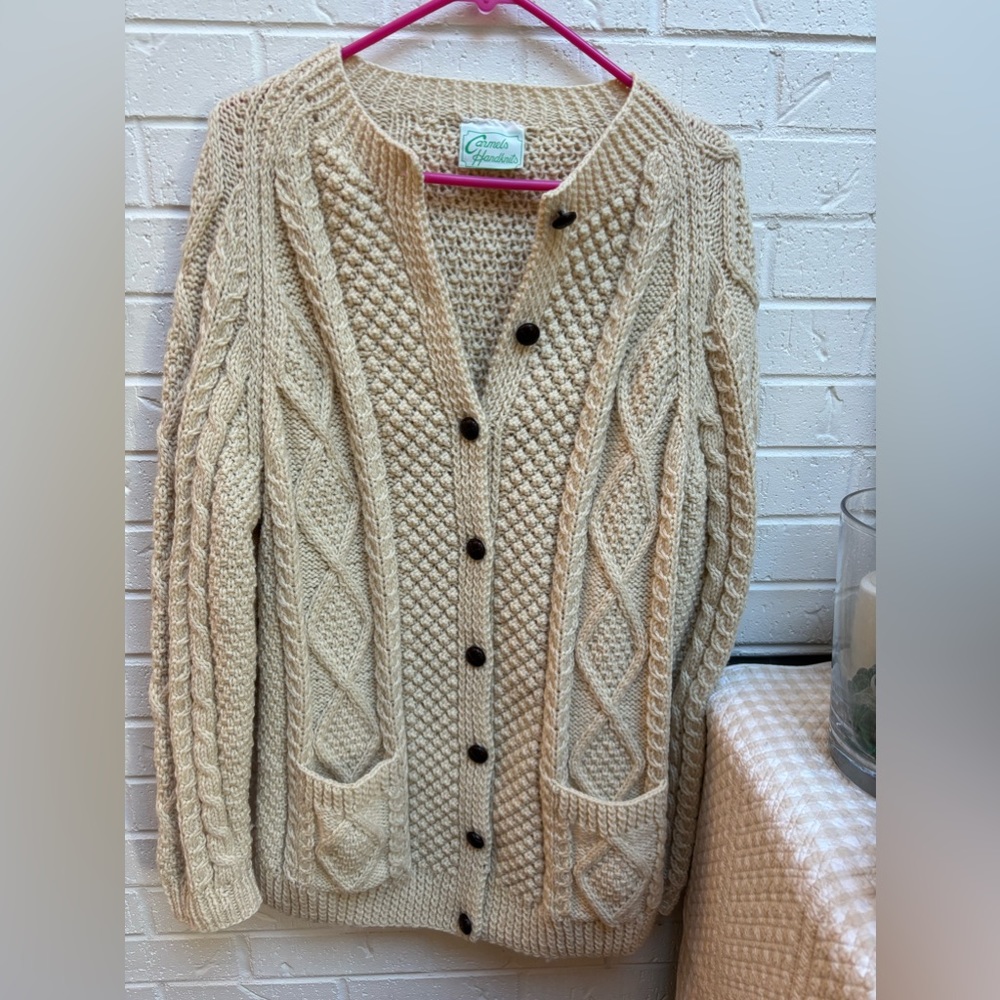 Irish knit handmade women’s cardigan sweater